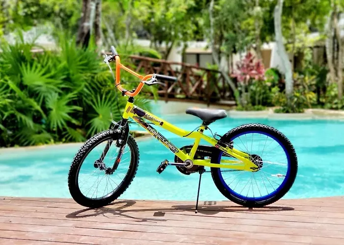 Private Jungle Cool Pool 500 Mbps Wi-fi 3 Bikes King Bed Tulum